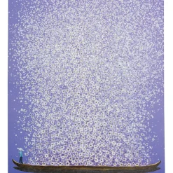 Online Leinwandbild Flower Boat Lila Weis 80X100Cm Bilder
