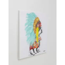 Best Leinwandbild Headdress Dog 80X80Cm Bilder