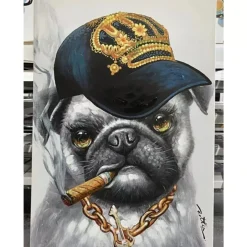 Outlet Leinwandbild Hip Hop Dog 70X100Cm Bilder