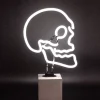 Clearance Neon Leuchtdekoration Auf Betonsockel "Skull" Leuchtobjekte