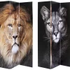 Online Paravent King Lion Vs Cat Girl 120X180Cm Paravents