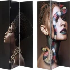 Paravent Royal Headdress Vs Snake Girl 120X180Cm Paravents