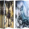 Online Paravent Triptychon Wave Vs Palms 120X180Cm Paravents