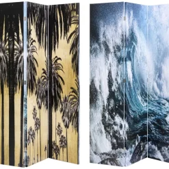 Online Paravent Triptychon Wave Vs Palms 120X180Cm Paravents