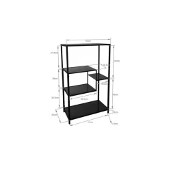 Discount Regal Loft Schwarz 100X60 Regale