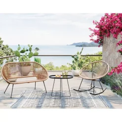 Discount Schaukelstuhl Acapulco Natur Outdoormöbel