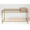 Sale Schreibtisch Loft Gold 134X60Cm Tische