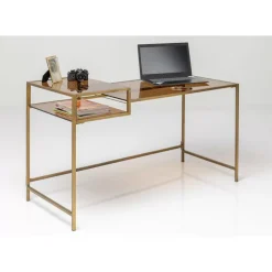Sale Schreibtisch Loft Gold 134X60Cm Tische