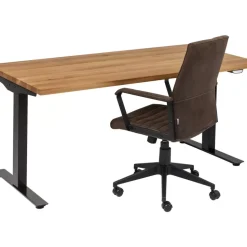 Schreibtisch Office Jackie Eiche Schwarz 160X80 Tische