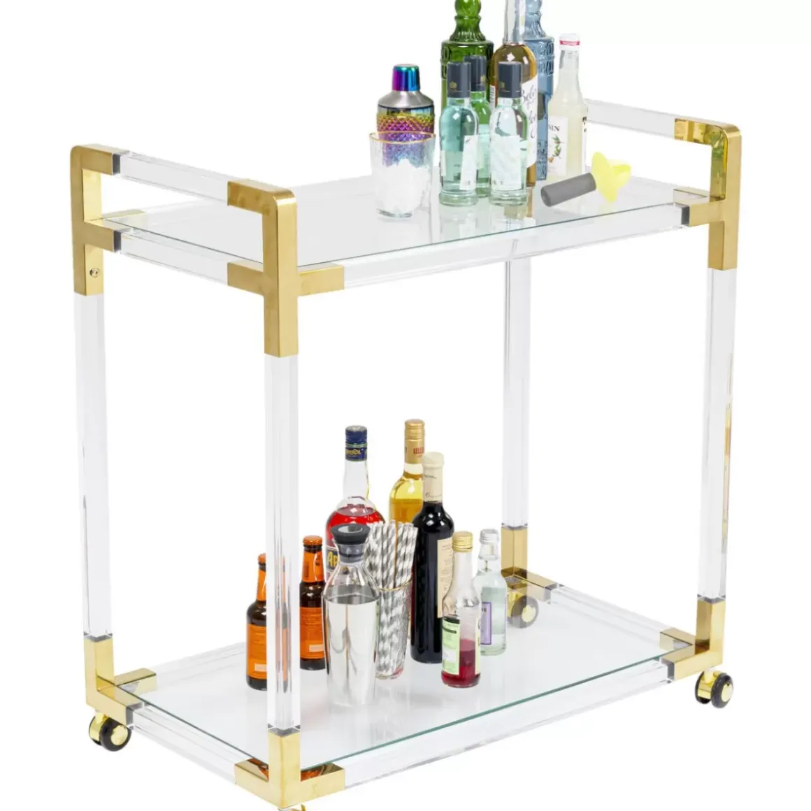 New Servierwagen Josy Gold Tische
