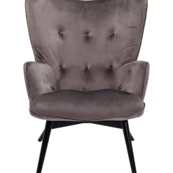 Outlet Sessel Black Vicky Velvet Grau Sessel