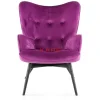Sessel Black Vicky Velvet Purple Sessel