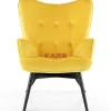 Sessel Black Vicky Velvet Yellow Sessel