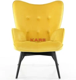 Sessel Black Vicky Velvet Yellow Sessel