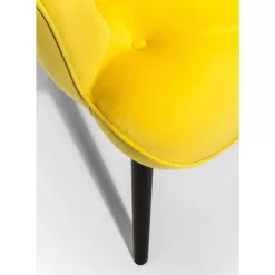 Sessel Black Vicky Velvet Yellow Sessel