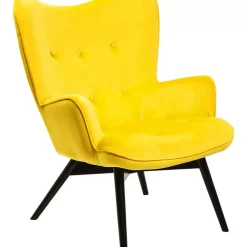 Sessel Black Vicky Velvet Yellow Sessel