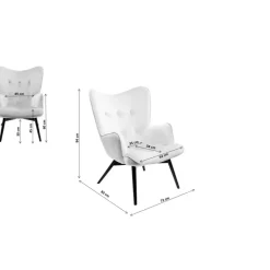 Sessel Black Vicky Velvet Yellow Sessel