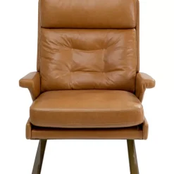 Clearance Sessel Mit Hocker Breno Braun Sessel