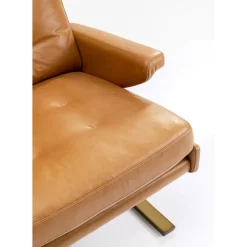 Clearance Sessel Mit Hocker Breno Braun Sessel