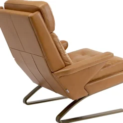 Clearance Sessel Mit Hocker Breno Braun Sessel