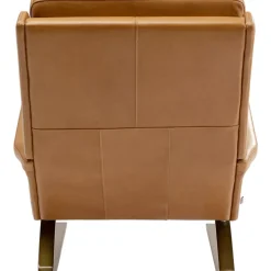 Clearance Sessel Mit Hocker Breno Braun Sessel