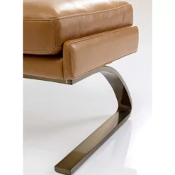 Clearance Sessel Mit Hocker Breno Braun Sessel