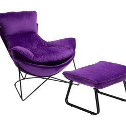 Outlet Sessel Mit Hocker Snuggle Lila (2/Tlg) Sessel