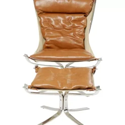 Outlet Sessel Mit Hocker Washington Braun Sessel