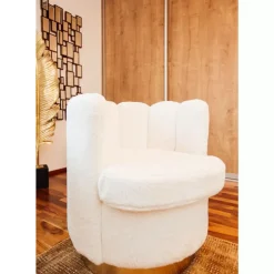 Sessel Silhouette Fur Weiss Sessel