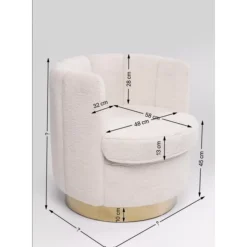 Sessel Silhouette Fur Weiss Sessel