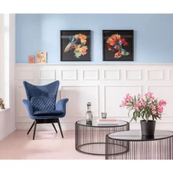 Hot Sessel Tudor Velvet Petrol Sessel