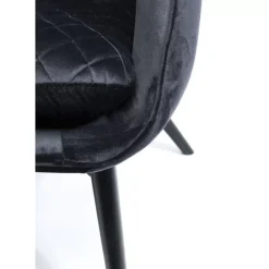 New Sessel Tudor Velvet Schwarz Sessel