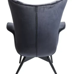 New Sessel Tudor Velvet Schwarz Sessel