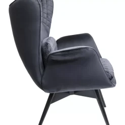 New Sessel Tudor Velvet Schwarz Sessel