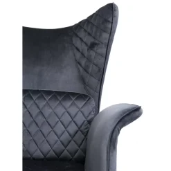 New Sessel Tudor Velvet Schwarz Sessel