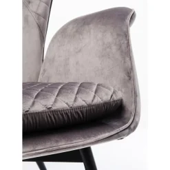 Hot Sessel Tudor Velvet Silbergrau Sessel