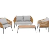 Sitzgruppe Elba Quattro Natur (4/Tlg.) Outdoormöbel