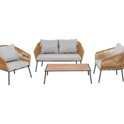 Sitzgruppe Elba Quattro Natur (4/Tlg.) Outdoormöbel