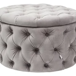 Best Sitztruhe Desire Rund Silbergrau Sitzbänke