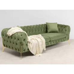 Online Sofa Bellissima 3-Sitzer Grun 240Cm Sofas & Couches