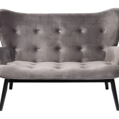 Sale Sofa Black Vicky 2-Sitzer Velvet Grau Sofas & Couches
