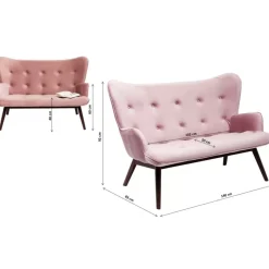 Sale Sofa Black Vicky 2-Sitzer Velvet Grau Sofas & Couches