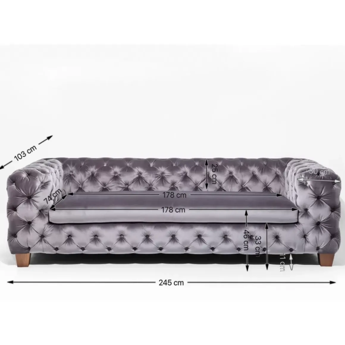 Online Sofa Desire 3-Sitzer Vintage Eco Sofas & Couches
