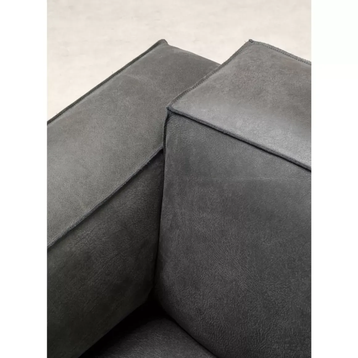 New Sofa Henry 3-Sitzer Leder Grau Sofas & Couches