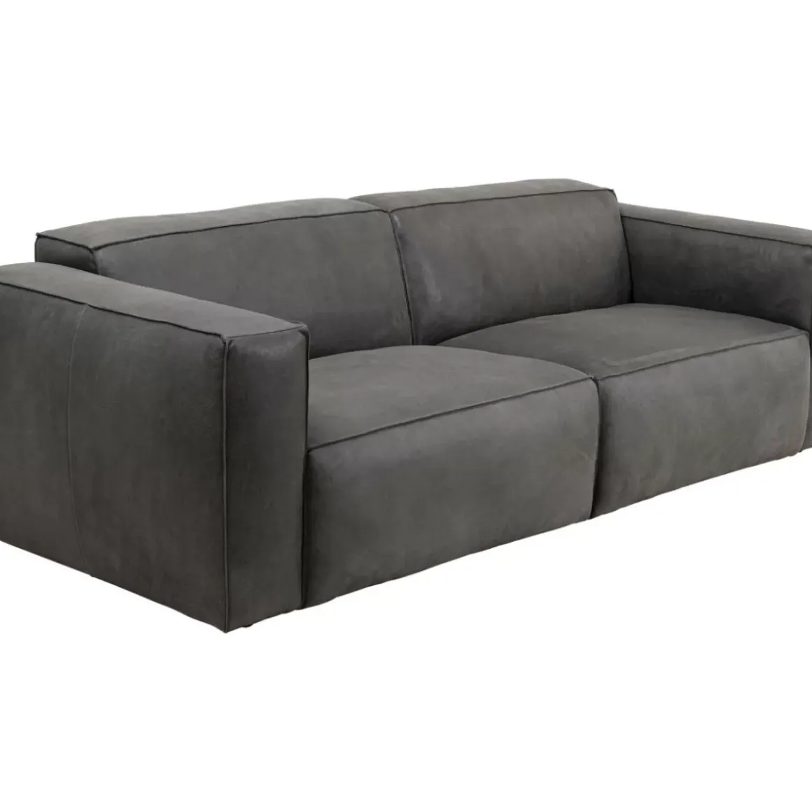 New Sofa Henry 3-Sitzer Leder Grau Sofas & Couches