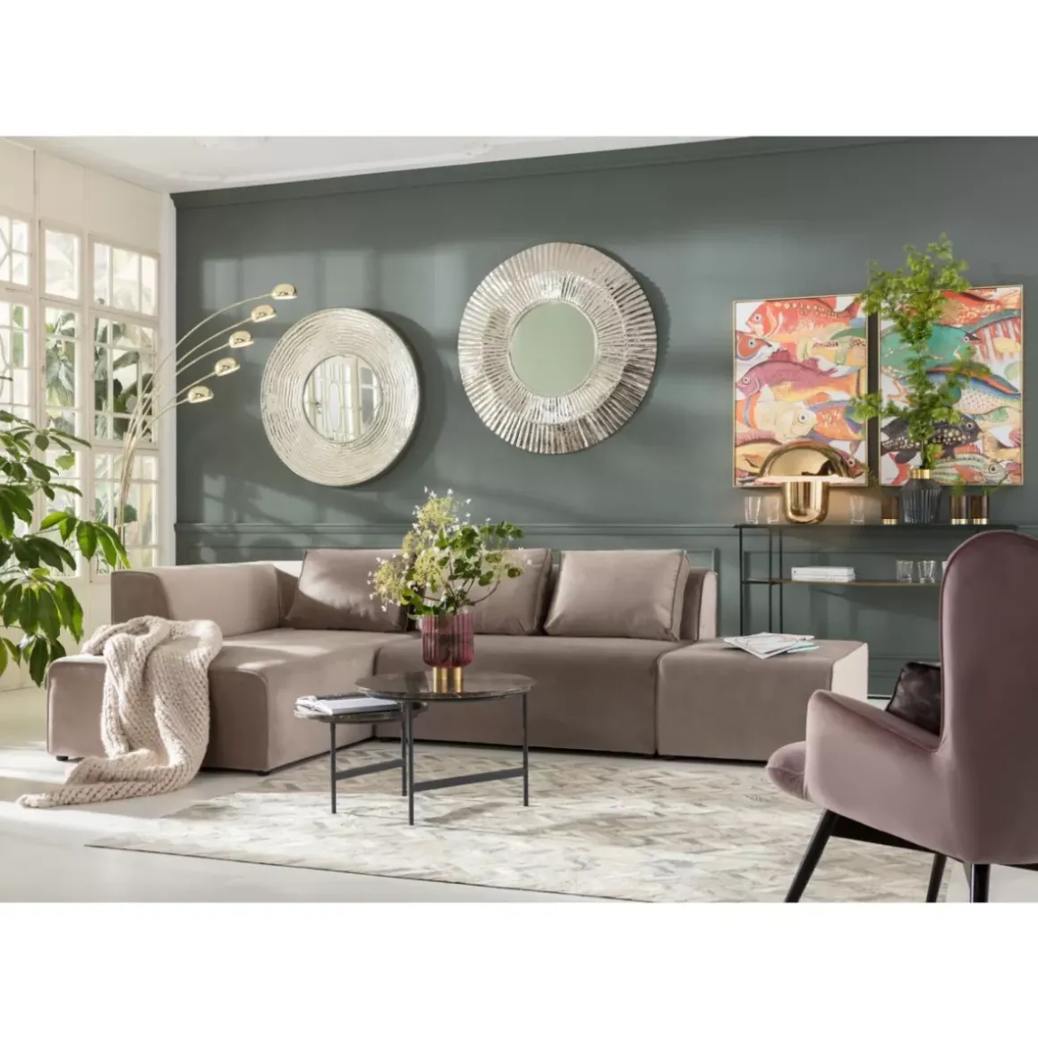 New Sofa Infinity Velvet Taupe Links Sofas & Couches