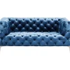 Outlet Sofa Look 2-Sitzer Velvet Blau Sofas & Couches