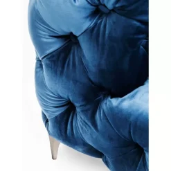 Outlet Sofa Look 2-Sitzer Velvet Blau Sofas & Couches