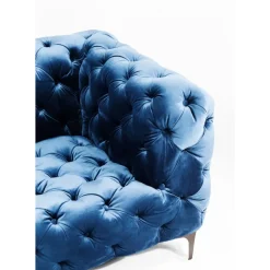 Outlet Sofa Look 2-Sitzer Velvet Blau Sofas & Couches