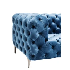 Outlet Sofa Look 2-Sitzer Velvet Blau Sofas & Couches